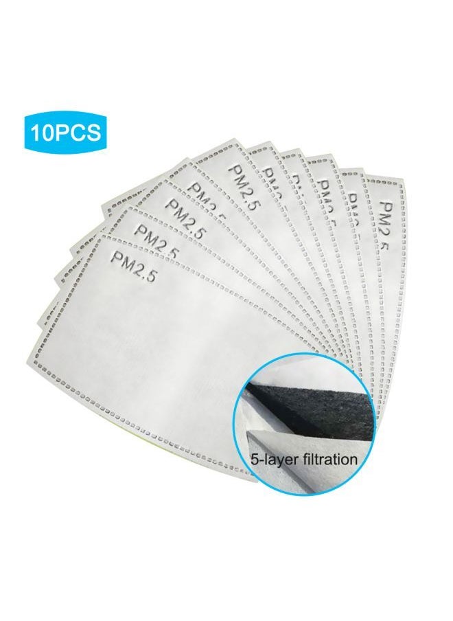10-Piece Disposable Mouth Mask Replace Inner Pads Set