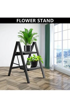 GECKO GECKO 2 Step Ladder Folding Step Stool with Wide Anti-Slip Pedal 150kg Portable Ladders for Home and Office Use Kitchen (2 Step Ladder)  - Image 2