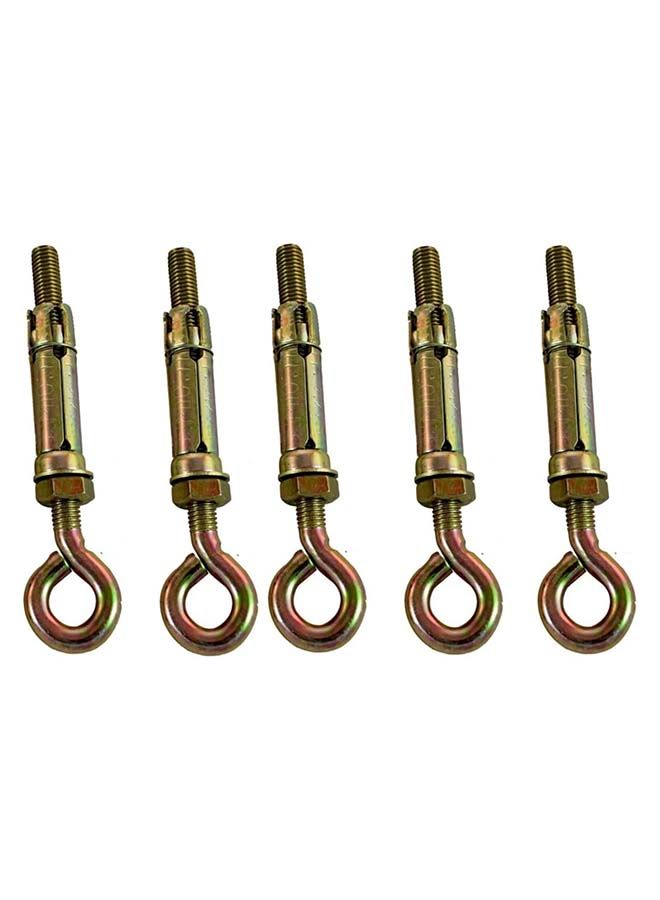 عباسلي مجموعة مسامير تثبيت بخطاف مفتوح عالية القوة مكونة من 5 قطع (خطاف مغلق، 12 مم) - Image 1