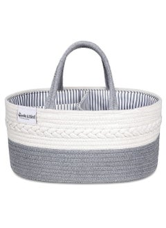 Bumble & Bird Bumble & Bird - Cotton Rope Diaper Caddy - Grey  - Image 2