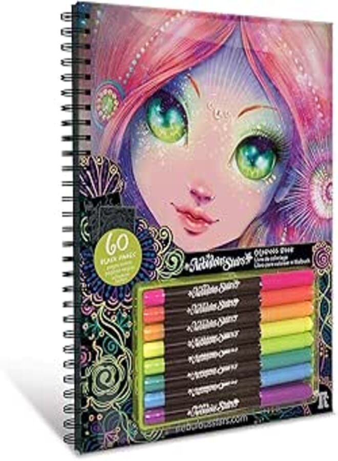 Nebulous Stars Black Pages Coloring Book