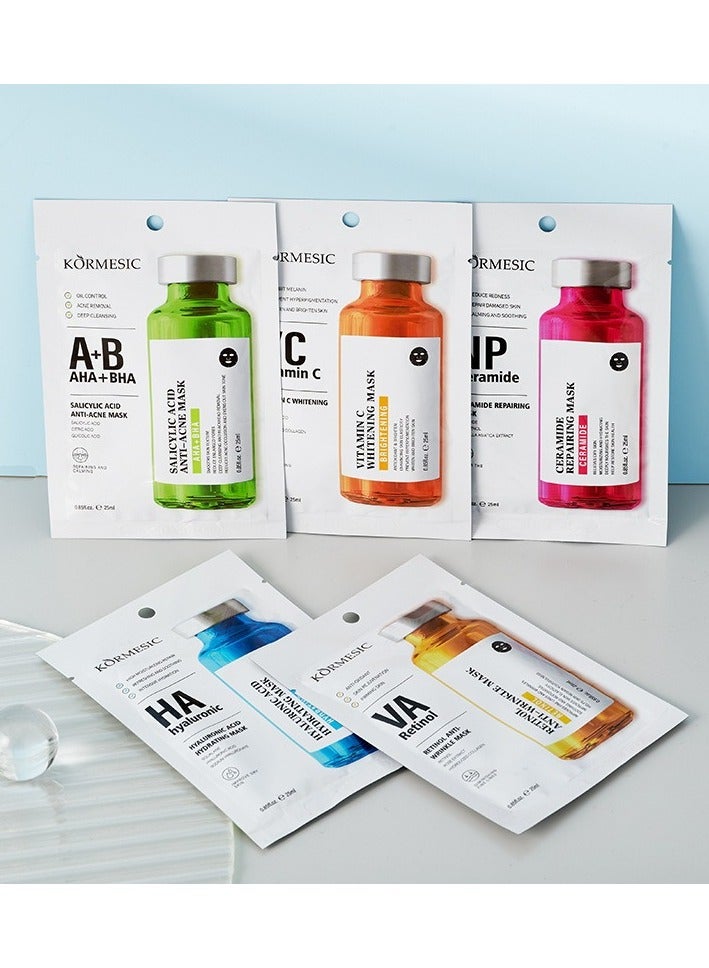 Kormesic 5pcs فيتامين ج قناع الوجه 25ml - Image 4