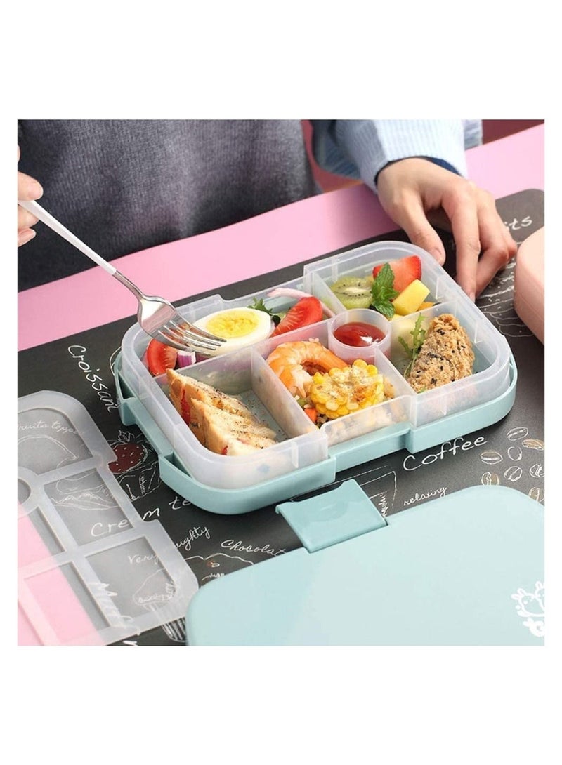 COOLBABY Kids Lunch Box Bento Box for Kid with 6 Compartments Suitable for Microwave and Dishwasher 920ml Lunch Container for Kids - Image 5
