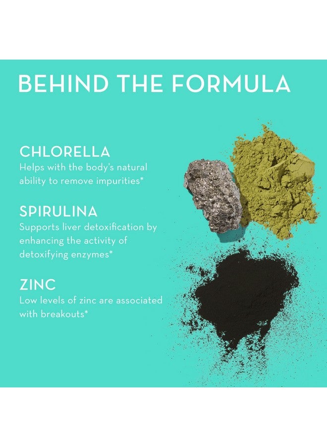 HUM Daily Cleanse Acne Supplement - Gut Cleanse Detox for Clear Skin with Organic Algae, Detoxifying Herbs, Zinc & Spirulina | Clear Skin Supplement (60 Capsules) - Image 5