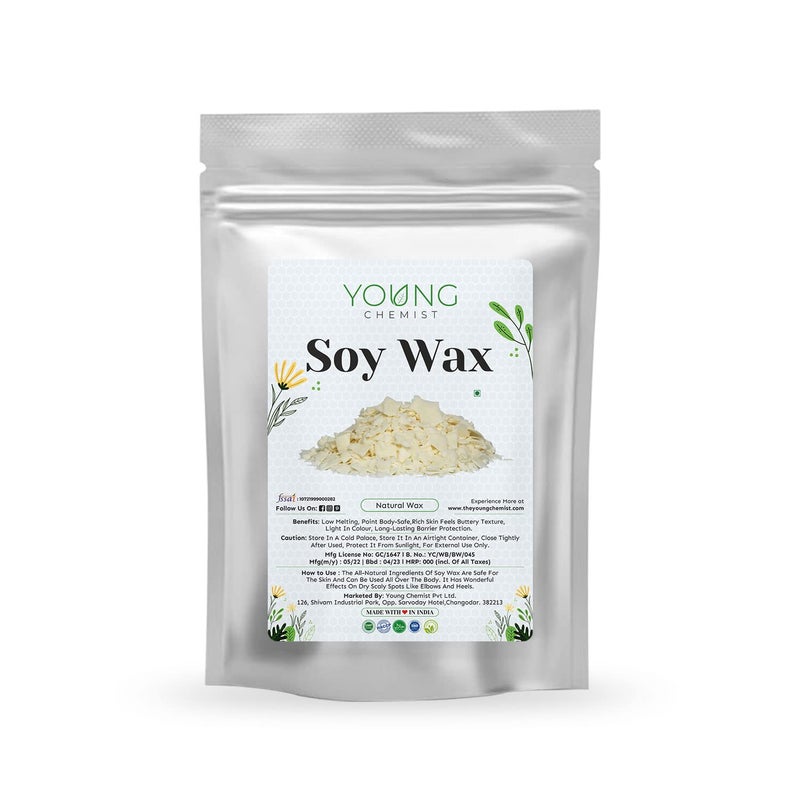 YOUNG CHEMIST Natural Unrefined Raw Soy Wax for Candle Making Home and Kitchen Project Use and Body Care 5 KG - Image 1