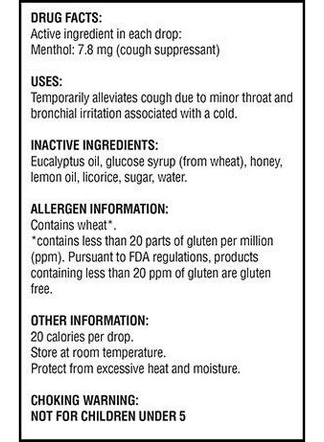 Honees All Natural Menthol Lemon Cough Drops 9 Count Per Bar - Image 2