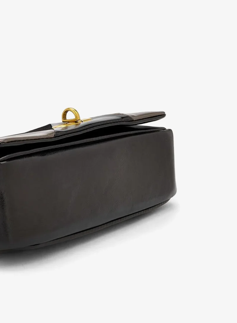Celeste BLACK Colourblock Crossbody Bag With Detachable Shoulder Strap for Women | Best Price UAE