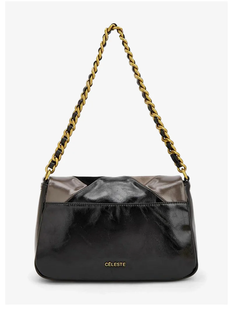Celeste BLACK Colourblock Crossbody Bag With Detachable Shoulder Strap for Women | Best Price UAE