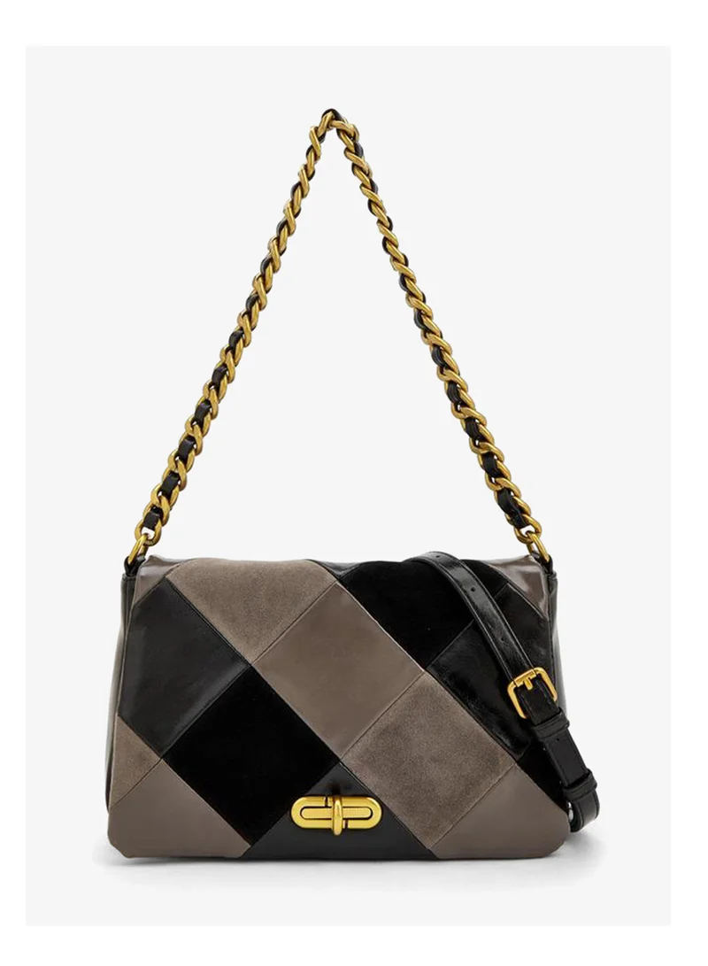Colourblock Crossbody Bag With Detachable Shoulder Strap