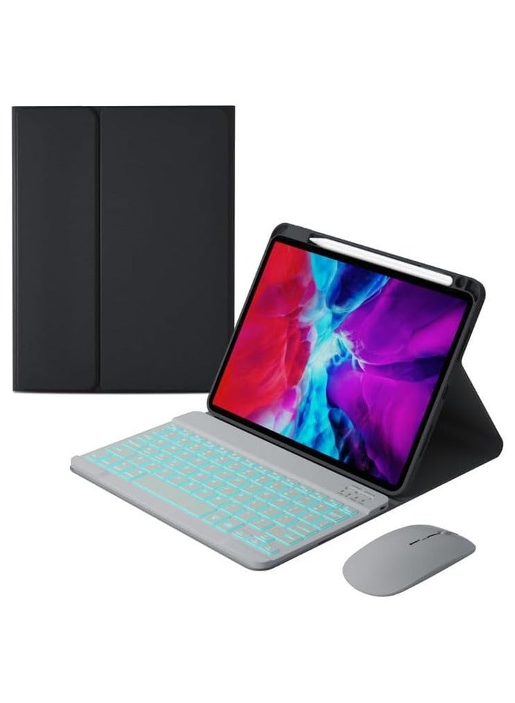 Wireless Keyboard Case Compatible with Huawei MatePad Air 2023 11.5 inch Cover with Pencil Holder,7-Color Backlit Keyboard With Mouse For Matepad Air 11.5''