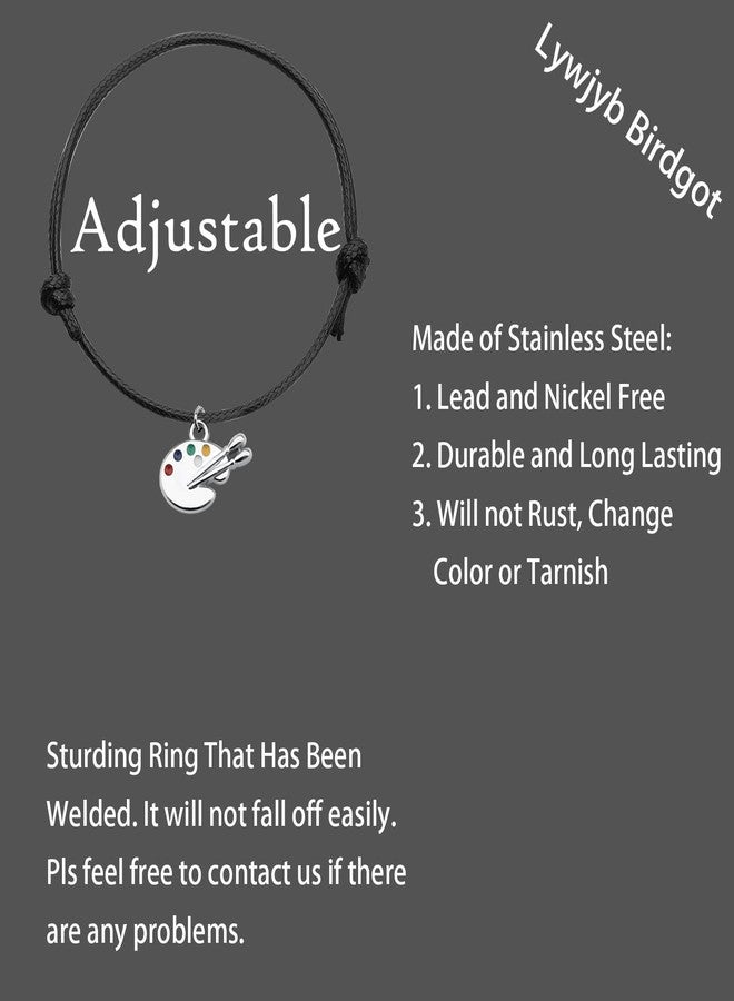 لوجيب بيردجوت Lywjyb Birdgot هدية للرسامين، سلسلة مفاتيح للفنانين، سوار للفنانين، هدية إلهام للفنانين، مجوهرات لوحة الألوان (الفن في أي وقت br) - Image 2