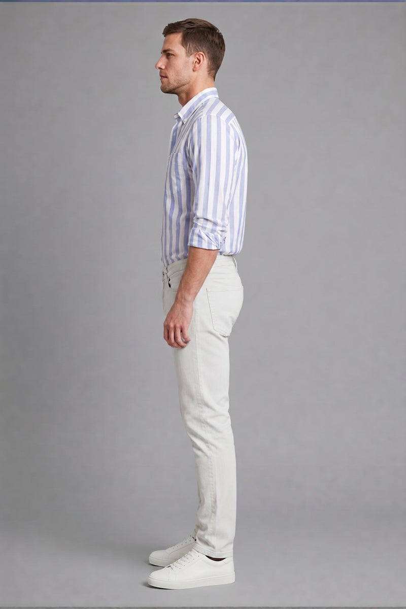 DeFacto Beige Man Tapered Fit Trousers Casual - Image 2