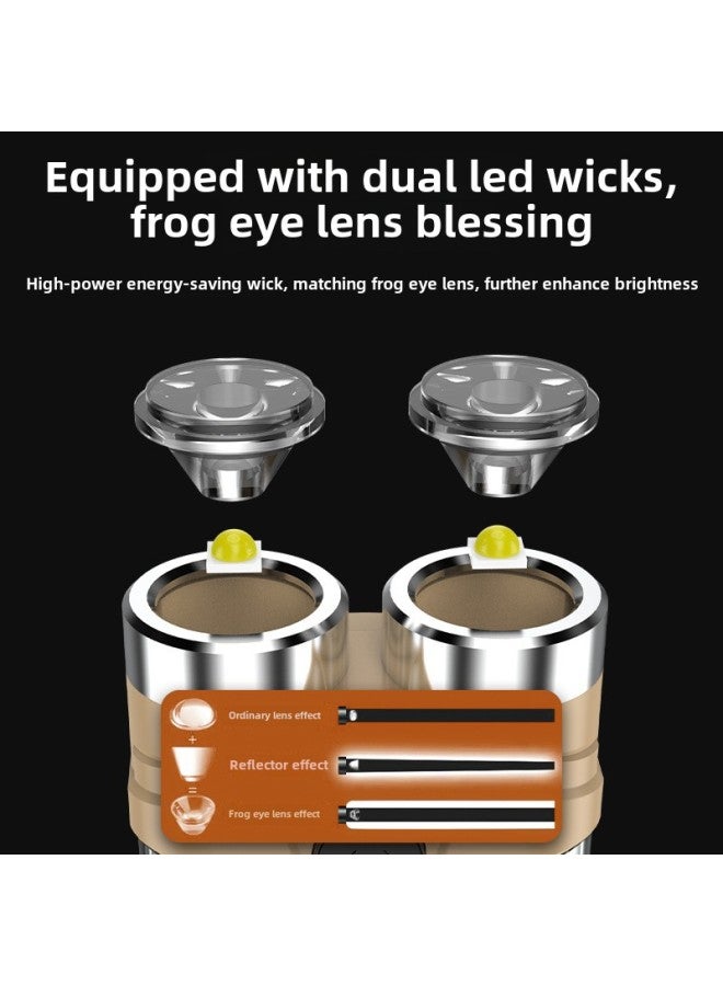 Multi-light Source Dual-head Long-range Lighting Tail Powerful Magnet Multi-function Key Lamp-Color:Khaki  - Image 4