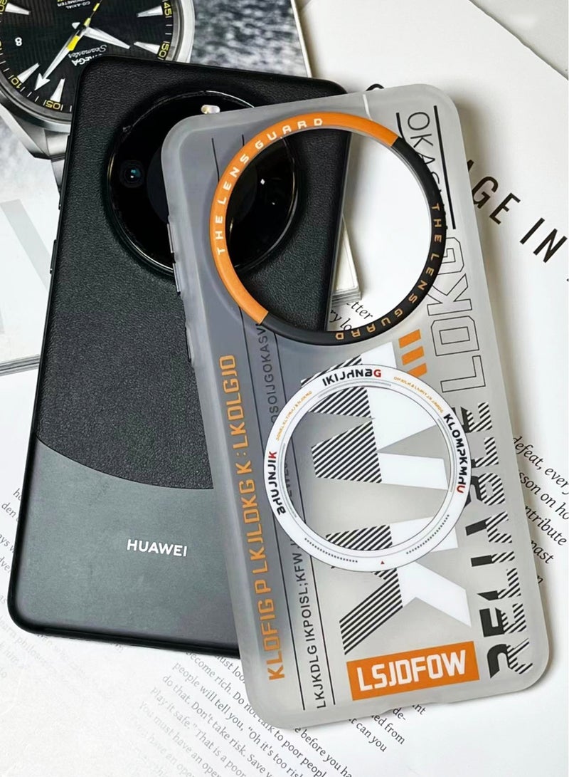 Color Fans Magnetic Case for Huawei Mate 60 Pro Compatible with MagSafe Slim Protective Translucent Matte Phone Cover Matte White  - Image 4