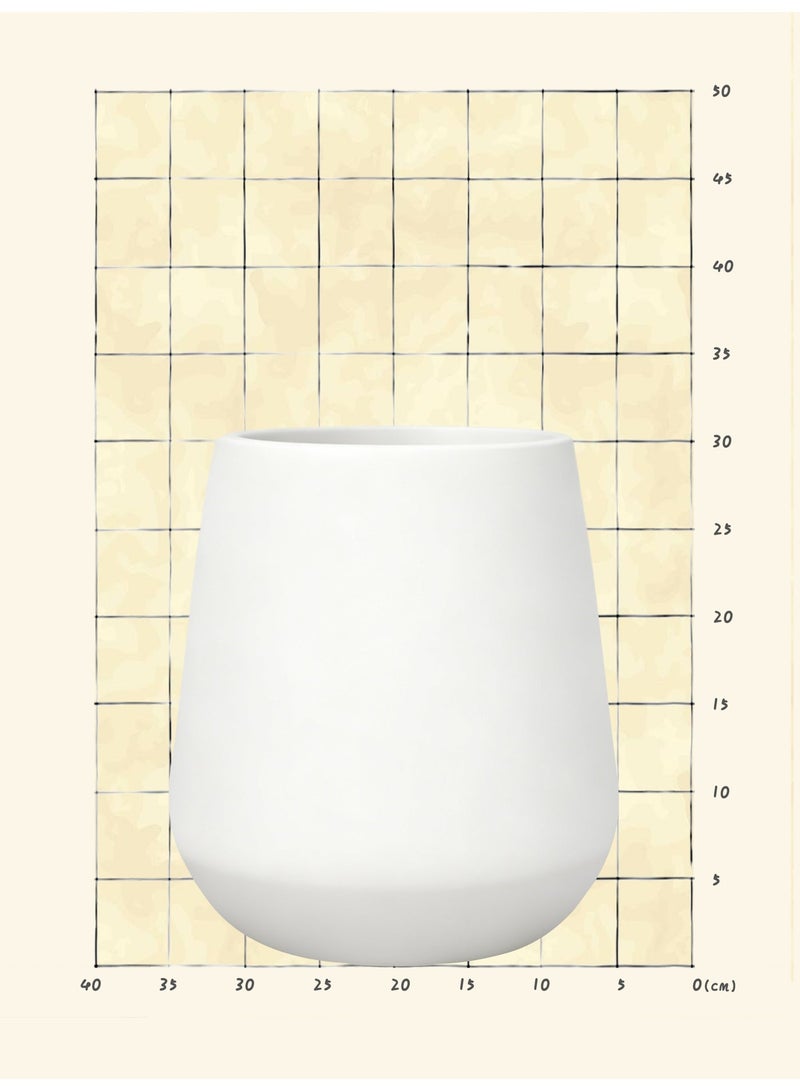 Minimalist Cement Planter Pot 30x30.5cm Matte Finish Indoor & Outdoor Plant Pot for Home Decor - Image 2