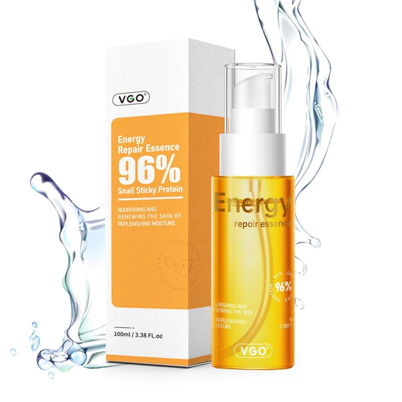 VGO 96 Snail Mucin Serum  Advanced Hydrating  AntiAging Snail Extract Serum for Smooth Radiant Skin  Face Serum Repair  Moisturizing Formula  Suitable for All Skin Types 100ml  338 floz