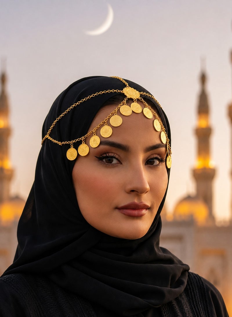 زينة يوم الوطني السعودي طوق رأس فاخر قابل للتعديل بتصميم عملات ملفته للانظار خفيف ومريح للاستخدام لفترات طويلة بدون إزعاج للاحتفال بيوم التأسيس السعودي ويضيف لمسة تراثية فاخرة لإطلالتك.
مناسب لاحتفالات و زينه اليوم الوطني السعودي - Image 1