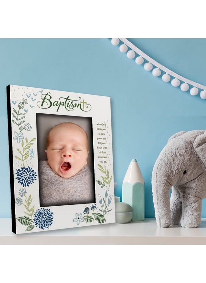 BELLA BUSTA BELLA BUSTA-Baptism Picture Frame-Baby Blessings Baptism-Christening, Baby Girl/Boy Baptism Presents from Godparents Friends and Family-UV Print Frame (5x7 Vertical (Boy)) 