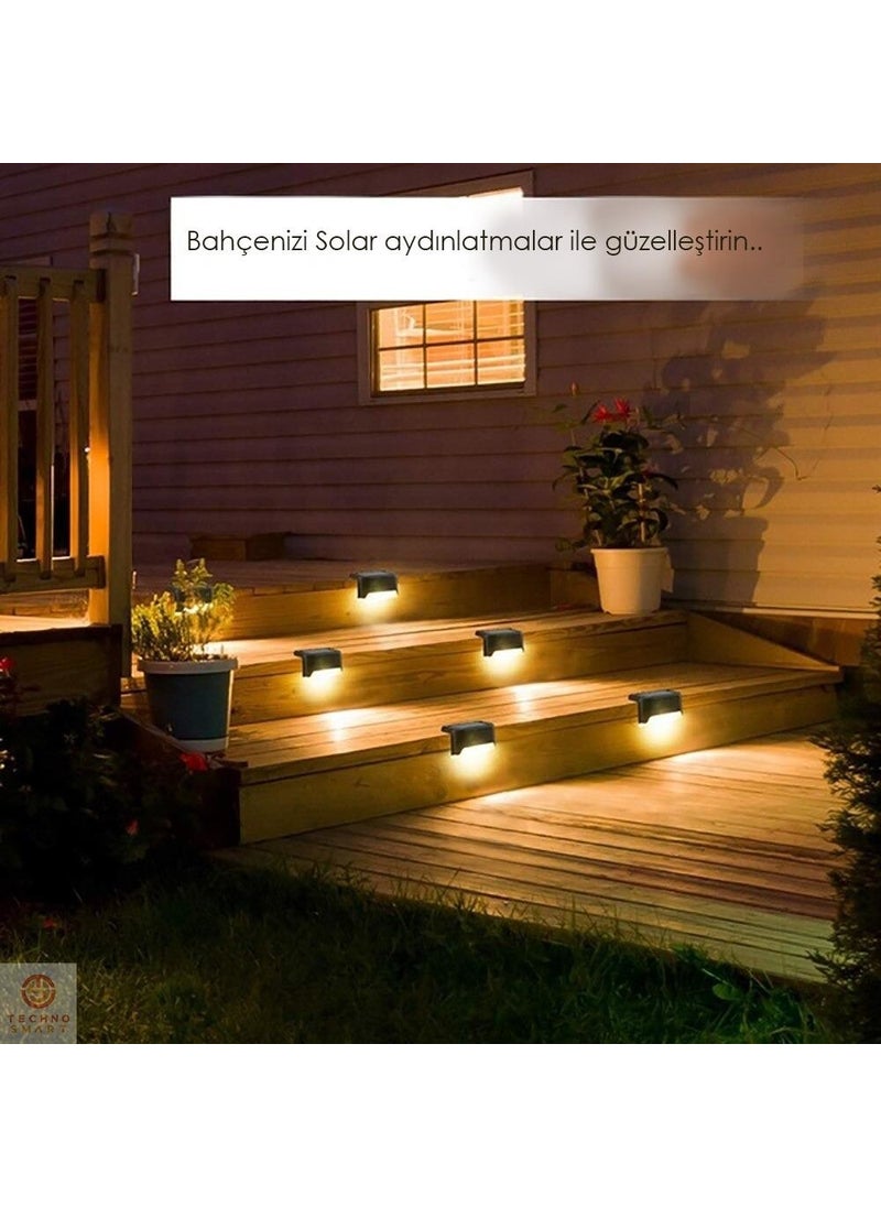 Technosmart Solar Solar Powered Rechargeable Bracket Stairs Veranda Garden LED Lamp Brown (1PCS)  - Image 5