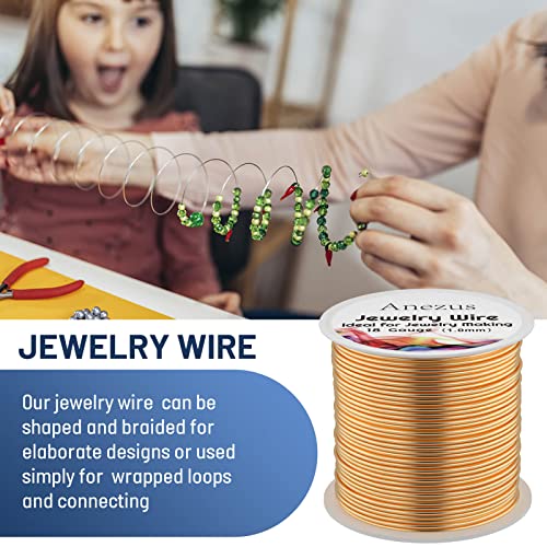 Anezus 18 Gauge Jewelry Wire for Jewelry Making, Tarnish Resistant Copper Beading Wire for Crafting (KC Gold) - Image 4