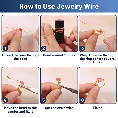 Anezus 18 Gauge Jewelry Wire for Jewelry Making, Tarnish Resistant Copper Beading Wire for Crafting (KC Gold) - Image 5