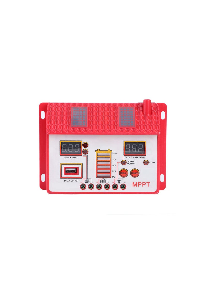 Solar Charge Controller, 12V/24V MPPT Solar Charge Panel Regulator with LED Display, Maximum Power Point Tracking Battery Controller(30A)