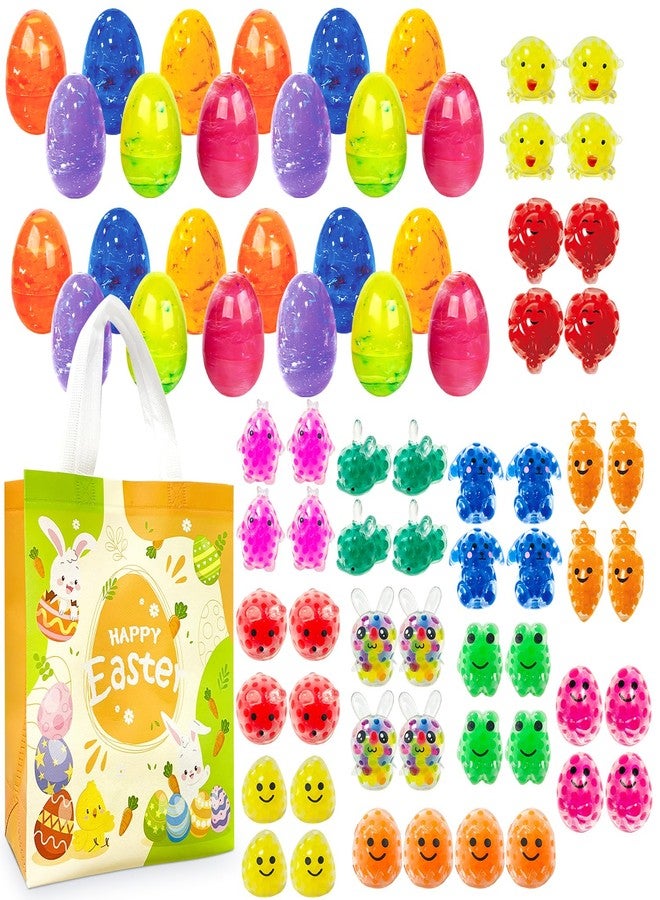 Aviski 24Pcs Easter Marble Eggs with Mochi Squishy Toys, 1pc Non-Woven Bags for Easter Theme Party Favors, Supplies for Easter Egg Hunt, Basket Stuffers/Fillers, Classroom Prize Supplies Toddler Boys Girls - Image 1