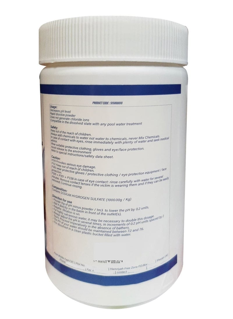 Aqua - Aqua Ph Minus Pool Cleaning And Disinfectant Powder 1Kg - Image 1
