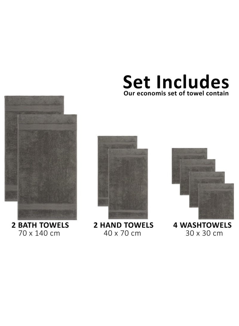 بليس كاسا مجموعة مناشف بليس كاسا مكونة من 8 قطع؛ منشفتا حمام ومنشفتا يد و4 مناشف - 550 جرام لكل متر مربع 100% قطن ممشط سريع الجفاف وفوط حمام سميكة عالية الامتصاص - جودة فندقية ناعمة للحمام والمنتجعات الصحية - Image 2