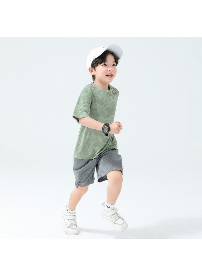 Zuoxi Boys' Summer Sports Set - Lightweight Breathable Quick-dry Two-piece Basketball Outfit Trendy Big Kids' Athletic Wear - Image 5
