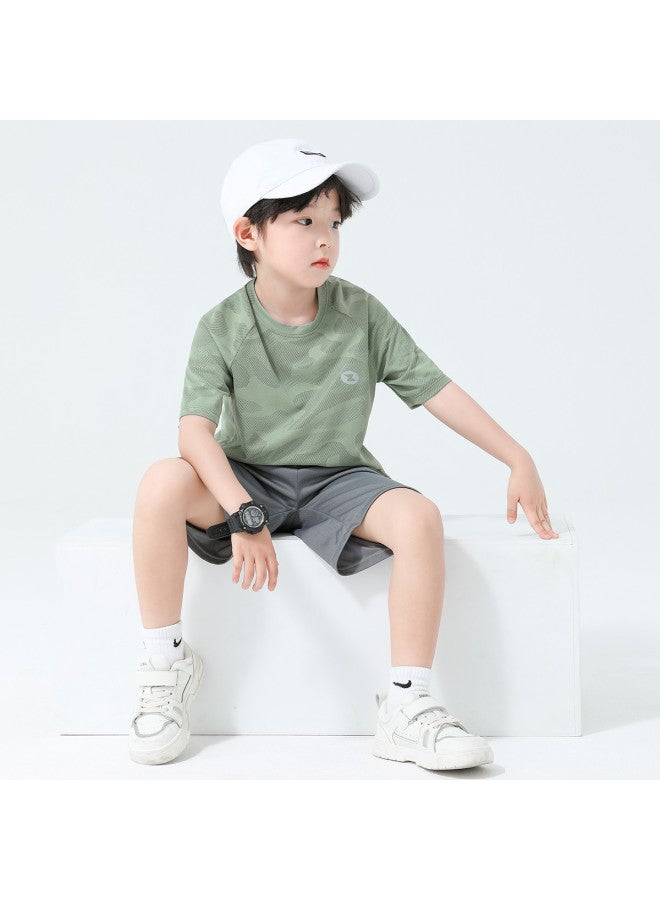 Zuoxi Boys' Summer Sports Set - Lightweight Breathable Quick-dry Two-piece Basketball Outfit Trendy Big Kids' Athletic Wear - Image 4