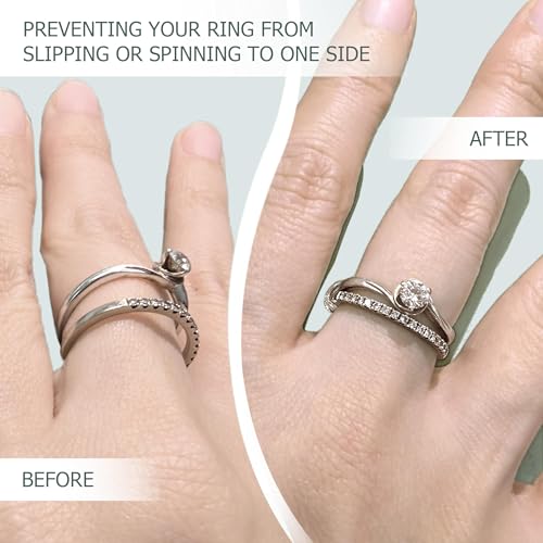 Kueroami Ring Size Adjuster for Loose Rings，Kueroami Ring Adjuster Guards, 6 Sizes Tightener Resizer Fitter Rings Width 1-8 MM, Reduces Spacers Size By 0.5-1.5 (Gold) - Image 5