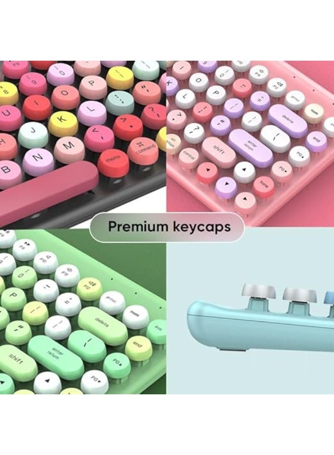 Wireless Keyboard and Mouse Combo – Retro Style Keycaps – Dual Language Arabic/English – High-End Design - Image 2