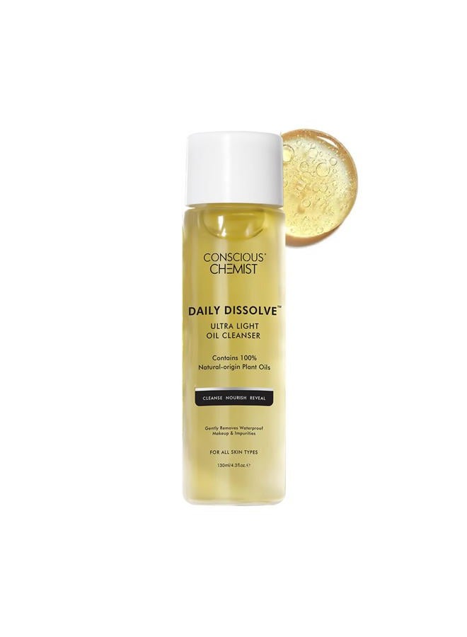 CONSCIOUS CHEMIST ® Ultra Light Oil Face Cleanser (100ml) With Olives | Removes Makeup, SPF And Impurities For Soft & Glowing Skin | 100% Natural Oils | Cruelty Free - Image 1