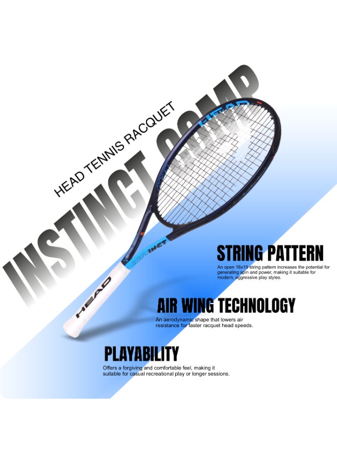 HEAD Ti.Instinct Comp Tennis Racquet Strung – Lightweight Titanium Composite Tennis Racket with Oversize Head, Pre-Strung Strings, Power and Control for Beginner to Intermediate Players - Premium tennis_racquets designed for performance, durability, and comfort - Image 4