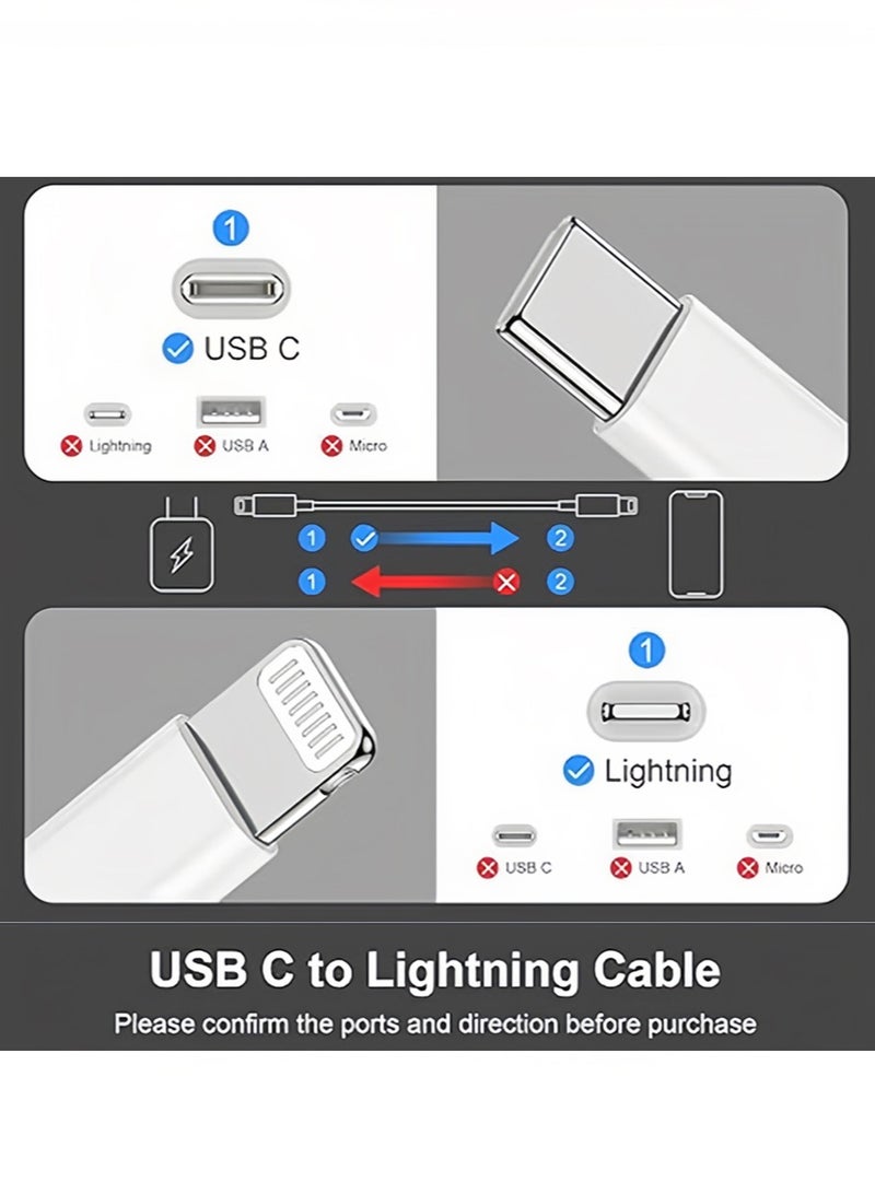 iPhone Charger Cable 1M【MFi Certified】 USB C to Lightning Cable Fast Charging Power Delivery PD 20W iPhone Cable for iPhone 14/14 Pro/14 Plus/14 Pro Max, iPad Pro, iPhone 8-13 All Series - Image 2