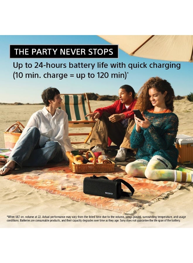 Sony ULT Field 3 Wireless Portable Bluetooth Speaker, IP67 Waterproof, Dustproof, Rustproof, and Shockproof with Enhanced Bass, 24 Hour Battery and Shoulder Strap, Black black - Image 5