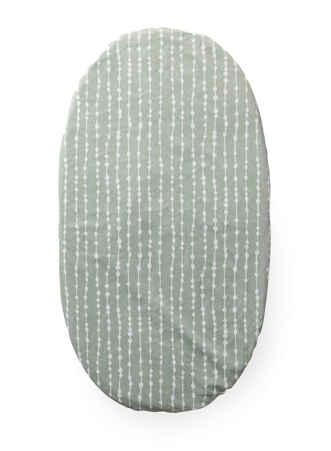 4moms mamaRoo Sleep Waterproof Bassinet Sheet - Beads, Sage - Image 3