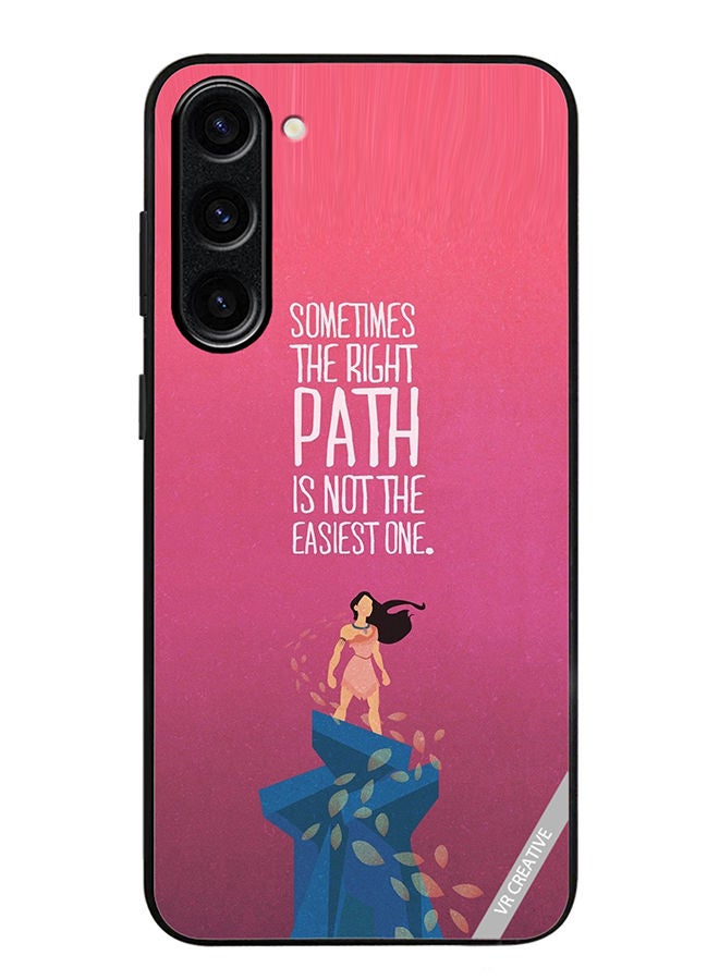 VR CREATIVE Protective Case Cover For Samsung Galaxy S23 Sometimes The Right Path Design Multicolour - Image 1