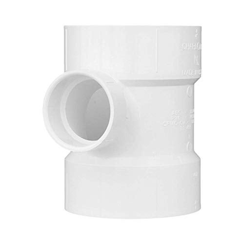 CHARLOTTE PIPE 4 x 4 x 2 DWV Sanitary TEE REDUCING DWV (Drain, Waste and Vent) (1 Unit Piece) - Image 1