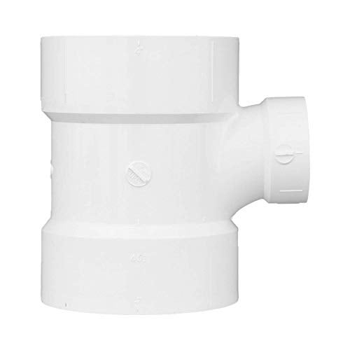 CHARLOTTE PIPE 4 x 4 x 2 DWV Sanitary TEE REDUCING DWV (Drain, Waste and Vent) (1 Unit Piece) - Image 4