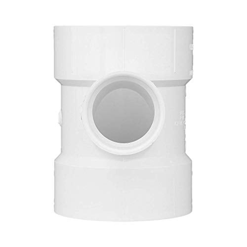 CHARLOTTE PIPE 4 x 4 x 2 DWV Sanitary TEE REDUCING DWV (Drain, Waste and Vent) (1 Unit Piece) - Image 2