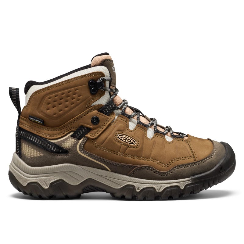 KEEN Women's Targhee 4 Mid Height Durable Comfortable Waterproof Hiking Boots, Coyote/Peach Fuzz, 10 - Image 2