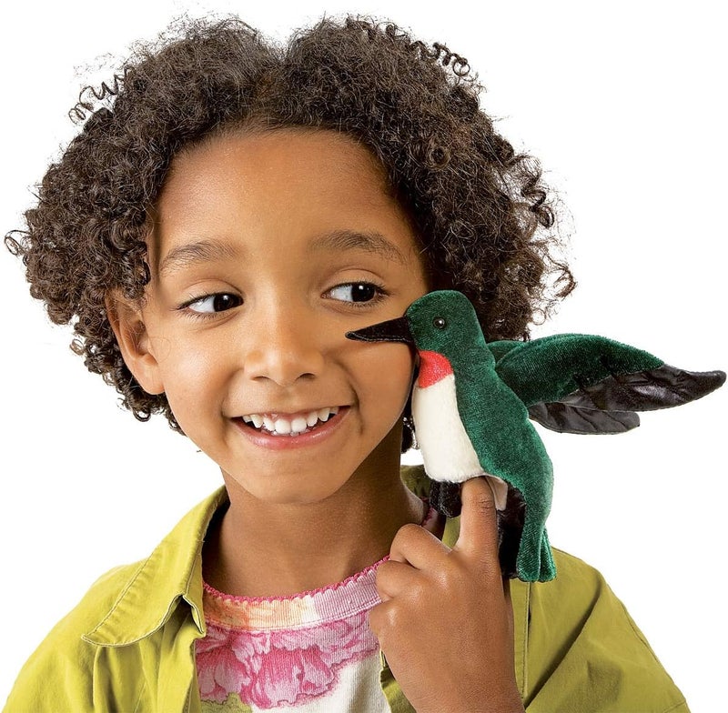 Folkmanis Mini Hummingbird Finger Puppet - Plush Interactive Toy - Image 3