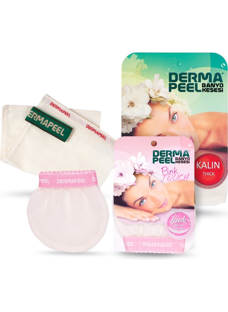 Dermapeel Thick Bath Scrub + Pink Touch Facial Scrub Set  - Image 1