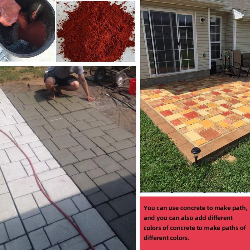 Anothera 20"x20"x1.8" Plus Size Walk Maker Reusable Concrete Path Maker Molds Stepping Stone Paver Lawn Patio Yard Garden DIY Walkway Pavement Paving Moulds (8-Grid) - Image 5