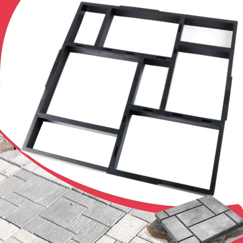 Anothera 20"x20"x1.8" Plus Size Walk Maker Reusable Concrete Path Maker Molds Stepping Stone Paver Lawn Patio Yard Garden DIY Walkway Pavement Paving Moulds (8-Grid) - Image 1