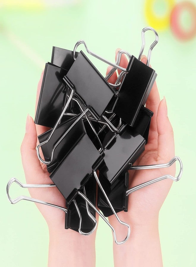 ZZTX Binder Clips Paper Clamps Clips for Office, Black, 2.0 Inches, 12 Pack - Image 5
