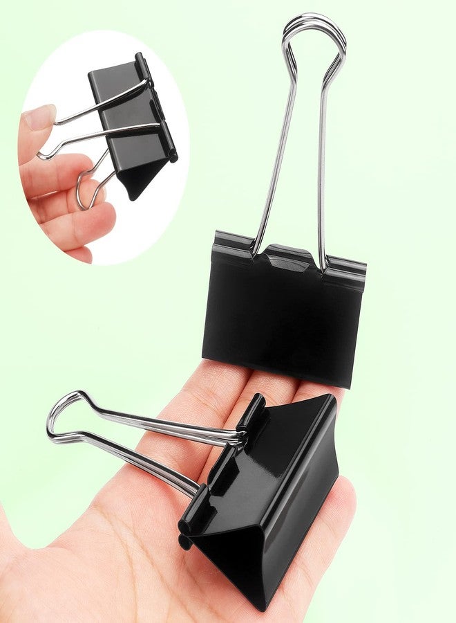ZZTX Binder Clips Paper Clamps Clips for Office, Black, 2.0 Inches, 12 Pack - Image 4