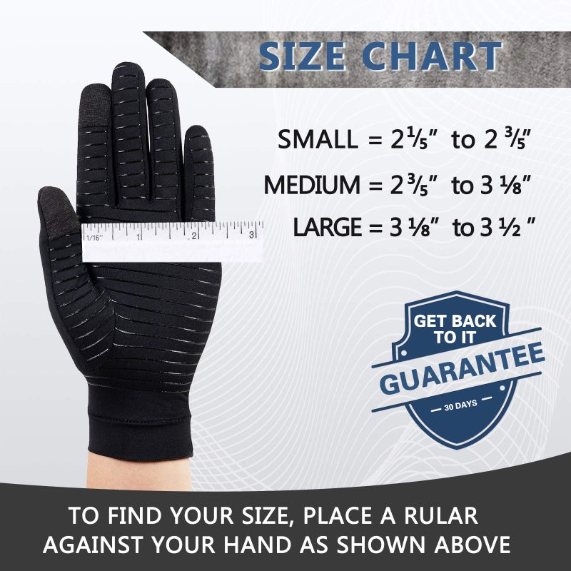 HENOTIC Copper Arthritis Gloves for Women Men, Touch Screen Anti-Slip Arthritis Compression Gloves for Relieving Carpal Tunnel Aches, Rheumatoid Pains, Joint Swell - Image 4